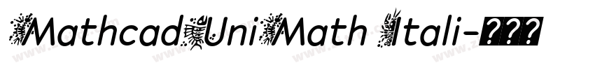 MathcadUniMath Itali字体转换